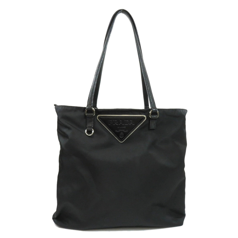 Prada signature Black triangle Tessuto tote bag - Picture 11 of 11
